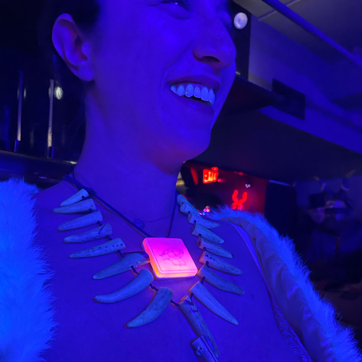 Blinky wearable LED art pendant